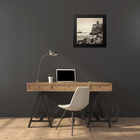 Cliff House II Black Modern Wood Framed Art Print by Unknown