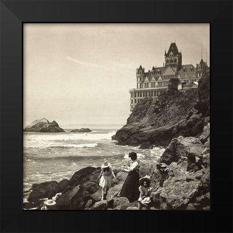 Cliff House II Black Modern Wood Framed Art Print by Unknown