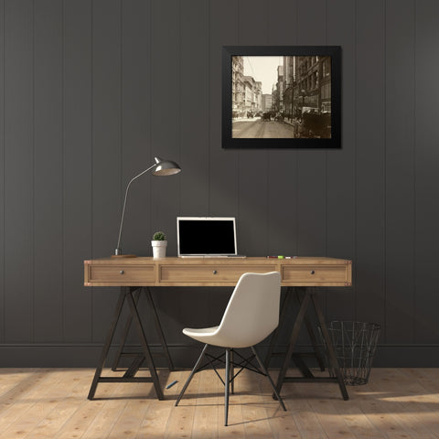 Market Street I Black Modern Wood Framed Art Print by Unknown