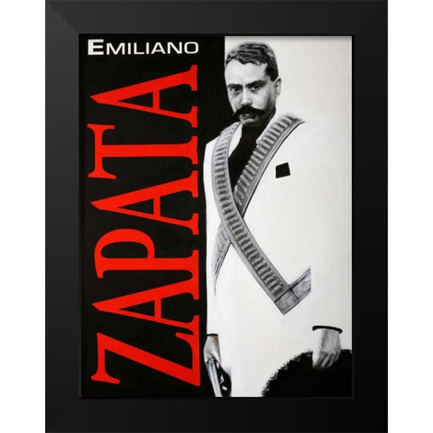 ZAPATA Black Modern Wood Framed Art Print by Valadez, Robert