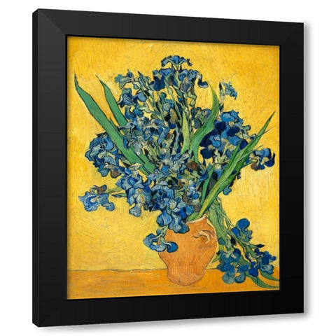 Irises 1890 Black Modern Wood Framed Art Print by Van Gogh, Vincent