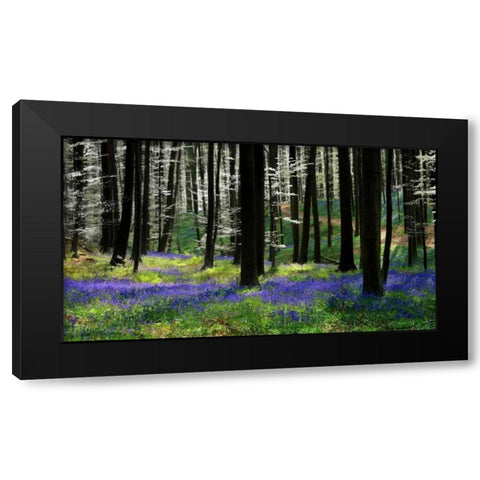 Blue Silver Black Modern Wood Framed Art Print with Double Matting by Van de Goor, Lars