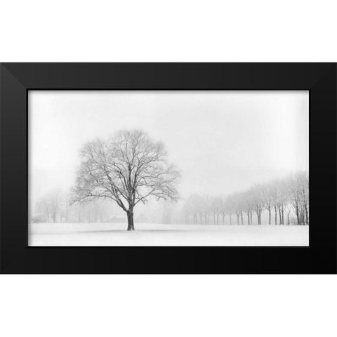 Standing Alone Black Modern Wood Framed Art Print by Van de Goor, Lars