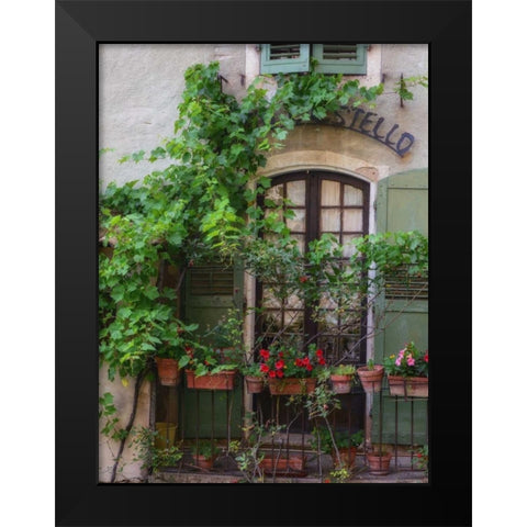 Moustiers Sainte Marie Black Modern Wood Framed Art Print by Van de Goor, Lars