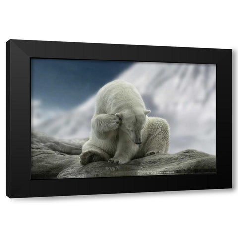 Itching Ear Black Modern Wood Framed Art Print with Double Matting by Van de Goor, Lars