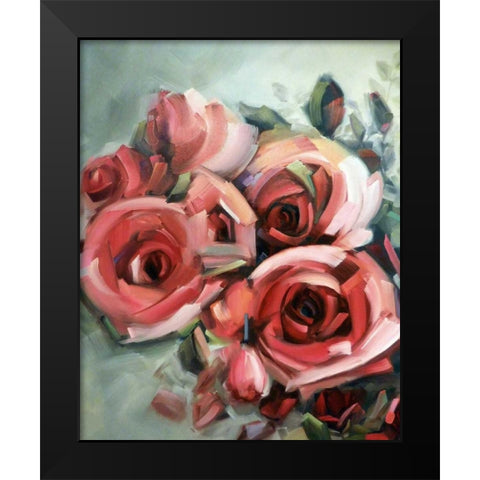 Amid Scent of Roses Black Modern Wood Framed Art Print by Van Hart, Holly