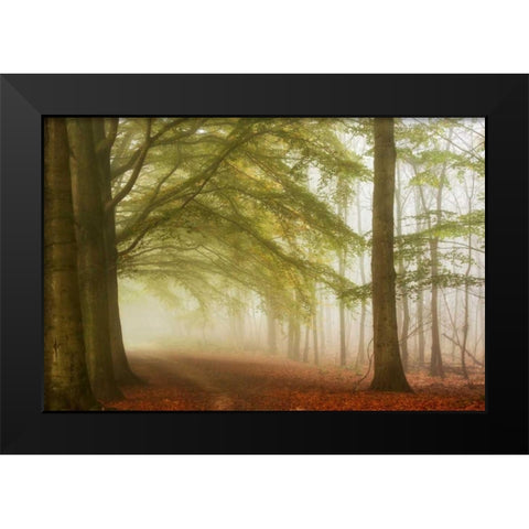 Dreamwalkers Black Modern Wood Framed Art Print by Van de Goor, Lars