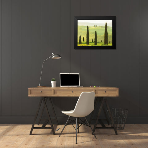 Tuscan Temple Black Modern Wood Framed Art Print by Van de Goor, Lars
