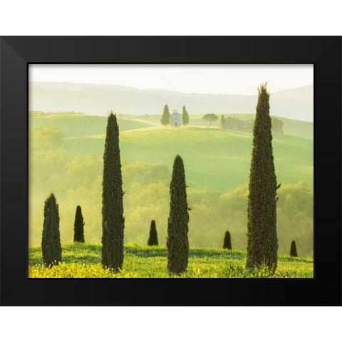 Tuscan Temple Black Modern Wood Framed Art Print by Van de Goor, Lars