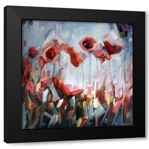 Enraptured Black Modern Wood Framed Art Print with Double Matting by Van Hart, Holly