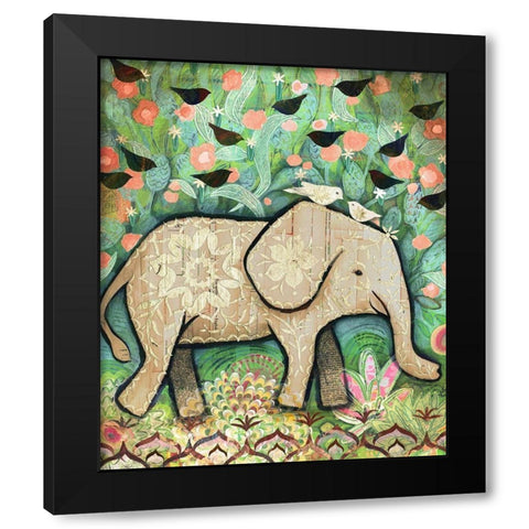 Kiss for Srini Black Modern Wood Framed Art Print by Verhoeven, Judy