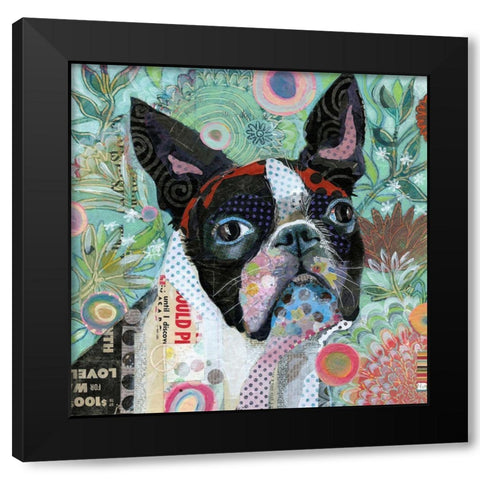 Mischievous Gardener Black Modern Wood Framed Art Print with Double Matting by Verhoeven, Judy