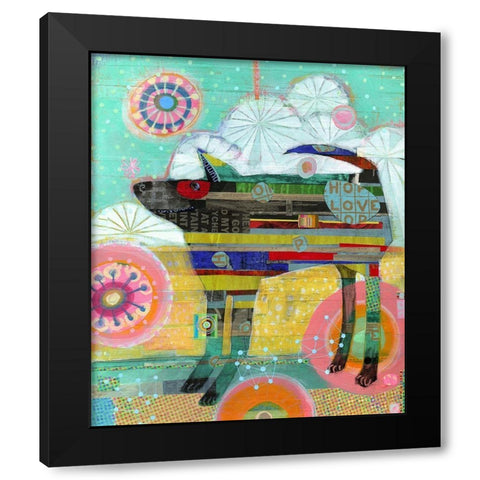 Snowflake on His Nose Black Modern Wood Framed Art Print with Double Matting by Verhoeven, Judy