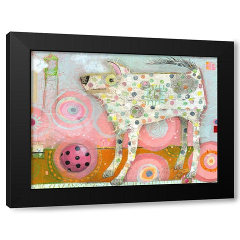 The Distraction Black Modern Wood Framed Art Print by Verhoeven, Judy