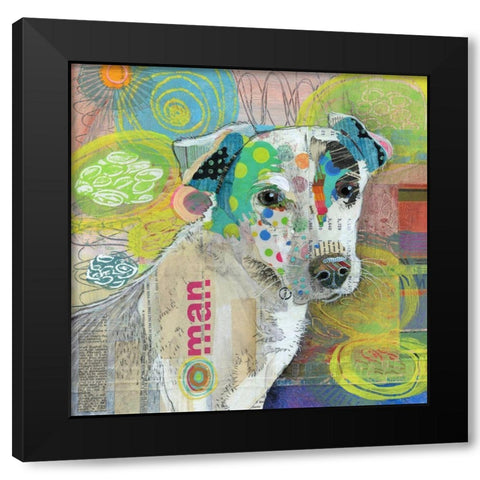 The Ham Man Black Modern Wood Framed Art Print by Verhoeven, Judy