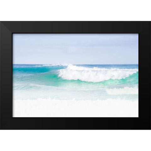 Blue Green Black Modern Wood Framed Art Print by Varona, Verne