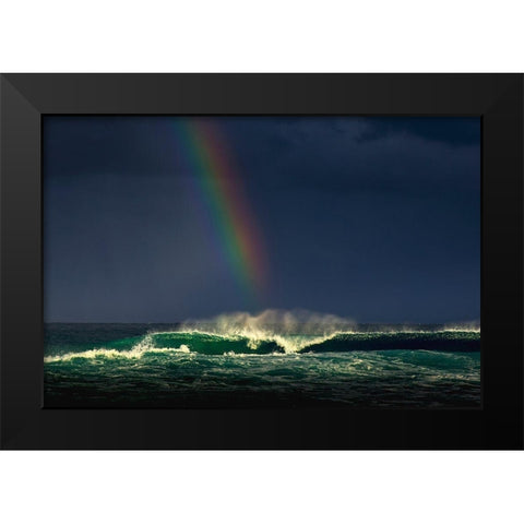 Divine Wave Black Modern Wood Framed Art Print by Varona, Verne