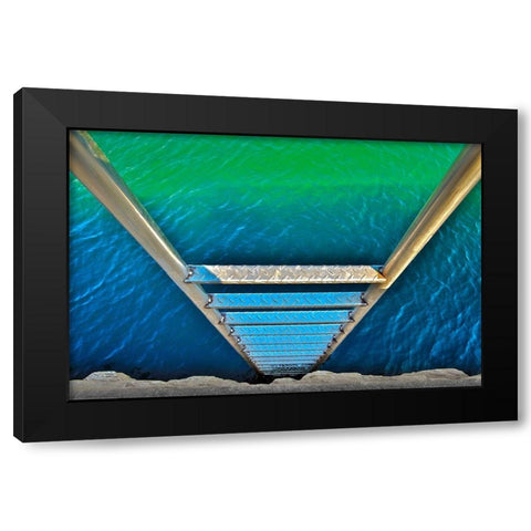 Sea Ladder Black Modern Wood Framed Art Print by Varona, Verne