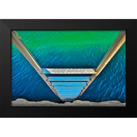Sea Ladder Black Modern Wood Framed Art Print by Varona, Verne