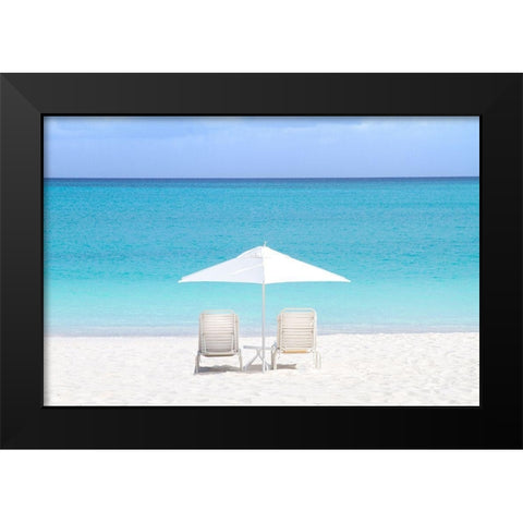 Turks and Caicos Island Black Modern Wood Framed Art Print by Varona, Verne