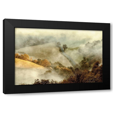 Awakening Fields Black Modern Wood Framed Art Print with Double Matting by Van de Goor, Lars