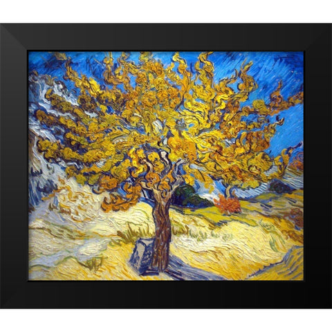 The Mulberry Tree Black Modern Wood Framed Art Print by Van Gogh, Vincent