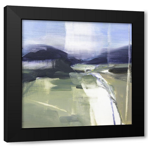 Spatial Composition 18.09.2017 Black Modern Wood Framed Art Print with Double Matting by Villafane, Stephane