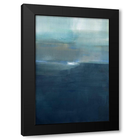 Spatial Composition 18.10.2019 Black Modern Wood Framed Art Print with Double Matting by Villafane, Stephane