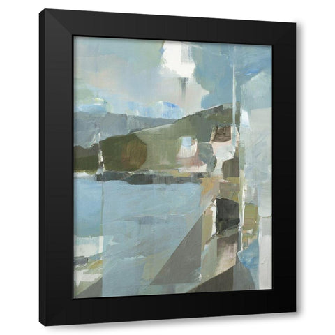 Spatial Composition 28.12.2018 Black Modern Wood Framed Art Print with Double Matting by Villafane, Stephane