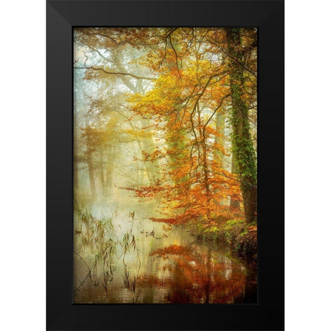 In Romance Black Modern Wood Framed Art Print by Van de Goor, Lars