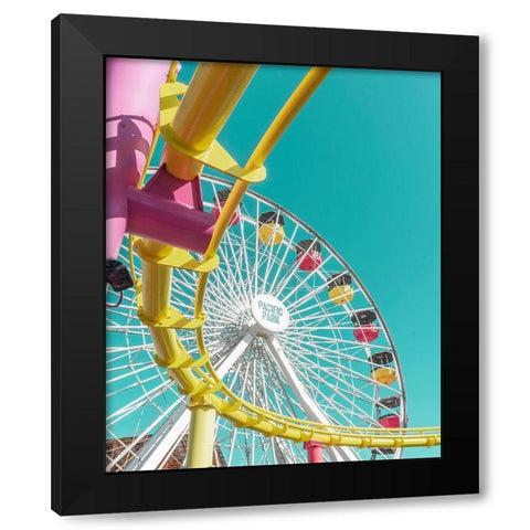 Pacific Wheel II Black Modern Wood Framed Art Print with Double Matting by Vargas, Carlos