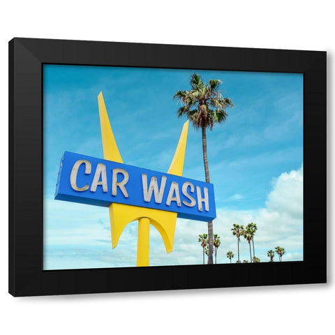 5 Points Car wash Black Modern Wood Framed Art Print by Vargas, Carlos