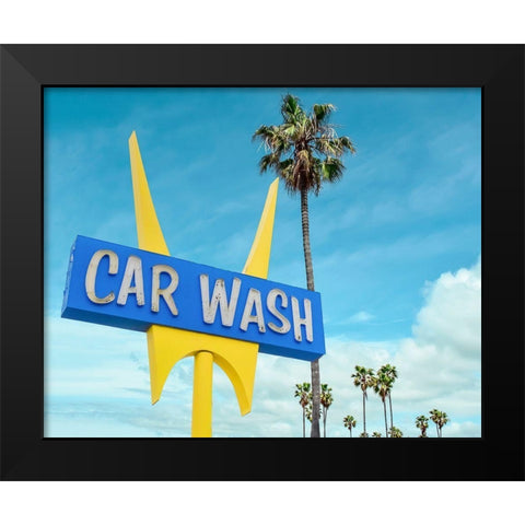 5 Points Car wash Black Modern Wood Framed Art Print by Vargas, Carlos