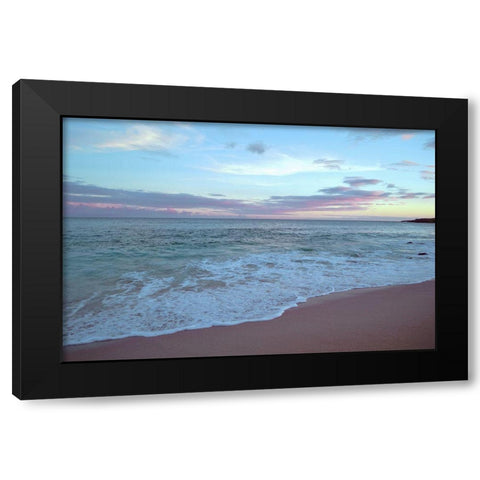 Hawaii Beach Sunset No. 1 Black Modern Wood Framed Art Print with Double Matting by Vargas, Carlos