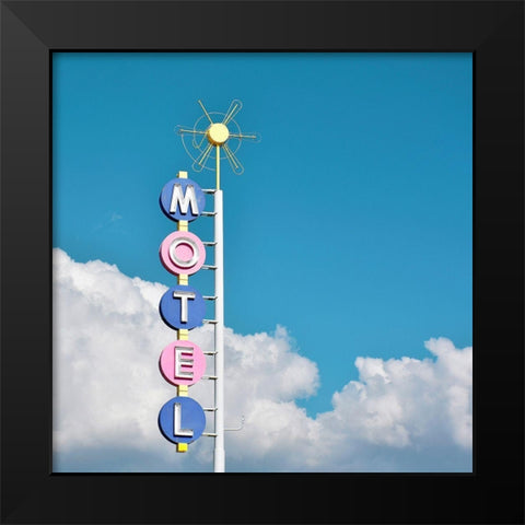 Premiere Motel Black Modern Wood Framed Art Print by Vargas, Carlos