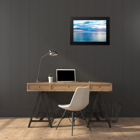 Calm Black Modern Wood Framed Art Print by Varona, Verne