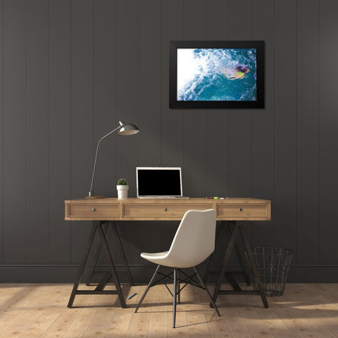 Emergence Black Modern Wood Framed Art Print by Varona, Verne