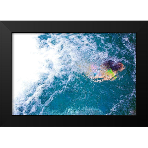 Emergence Black Modern Wood Framed Art Print by Varona, Verne