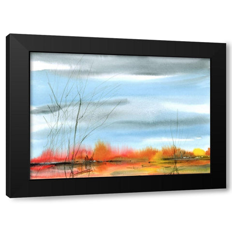 Interference; The Voice You Hear Is Your Own Black Modern Wood Framed Art Print with Double Matting by Vainio, Caryn