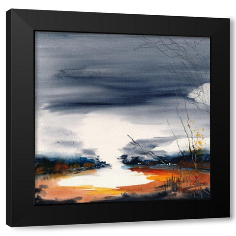 Toward The Sky Deep Water Black Modern Wood Framed Art Print with Double Matting by Vainio, Caryn