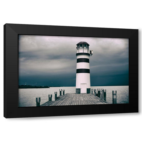 Before The Storm Black Modern Wood Framed Art Print by Vitomirov, Igor