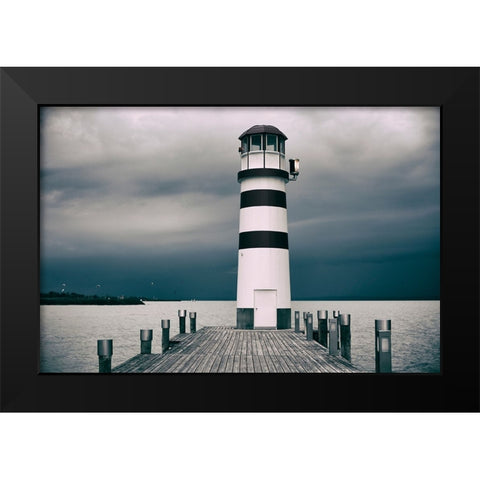 Before The Storm Black Modern Wood Framed Art Print by Vitomirov, Igor