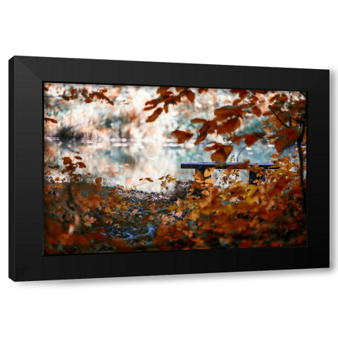 Lonely Place Black Modern Wood Framed Art Print by Vitomirov, Igor