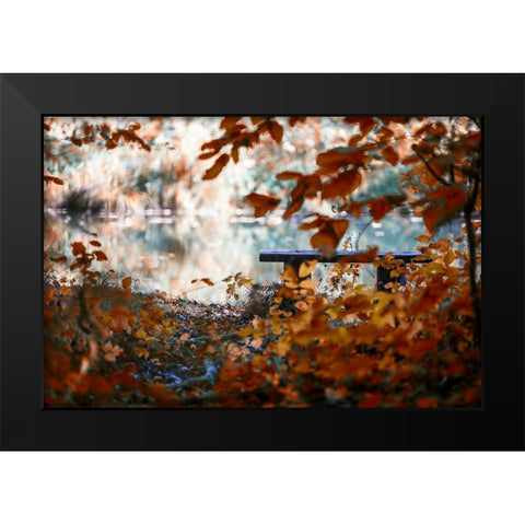 Lonely Place Black Modern Wood Framed Art Print by Vitomirov, Igor