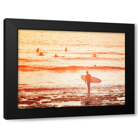 Surfer Black Modern Wood Framed Art Print by Vitomirov, Igor