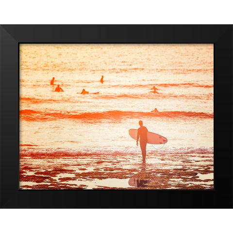 Surfer Black Modern Wood Framed Art Print by Vitomirov, Igor