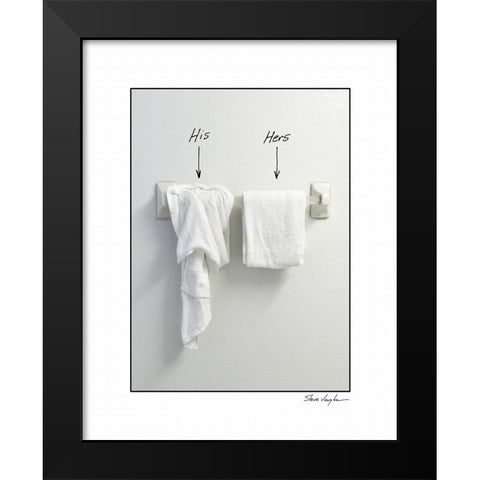 His and Hers Black Modern Wood Framed Art Print by Vaughn, Steve