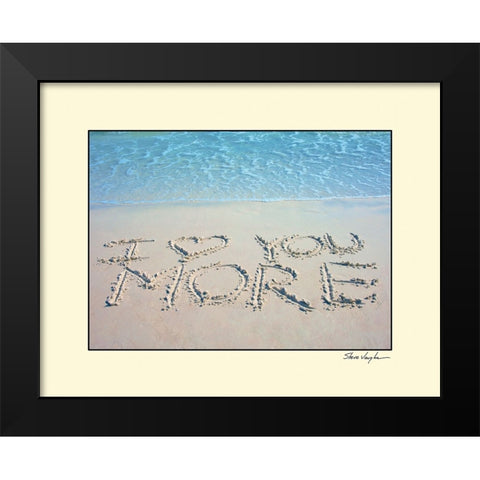 Love You More Black Modern Wood Framed Art Print by Vaughn, Steve