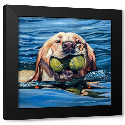 Fetch Black Modern Wood Framed Art Print with Double Matting by Wronski, Kathryn