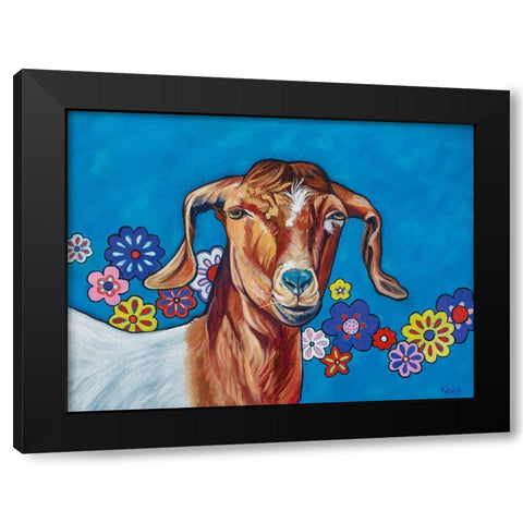 Gertie Black Modern Wood Framed Art Print by Wronski, Kathryn